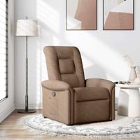 Fauteuil verstelbaar stof bruin