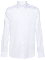 Canali chemise en coton à manches longues - Blanc - thumbnail