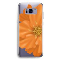 Orange Ellila flower: Samsung Galaxy S8 Plus Transparant Hoesje - thumbnail