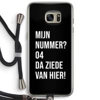 Da ziede van hier - Zwart: Samsung Galaxy S7 Edge Transparant Hoesje met koord