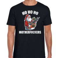 Hohoho motherfuckers fout Kerst t-shirt zwart voor heren - thumbnail