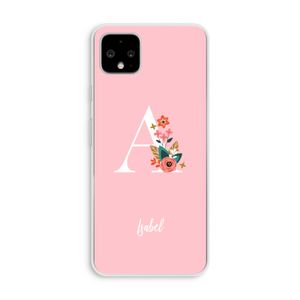 Pink Bouquet: Pixel 4 XL Transparant Hoesje