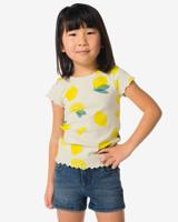 HEMA Kinder T-shirt Met Ribbels Gebroken Wit (gebroken wit) - thumbnail