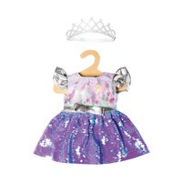 Heless Poppenjurk fee en eenhoorn met sequins en kroon, 28-35 cm