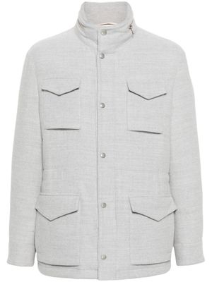 Eleventy veste Field en laine - Gris