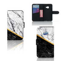 Samsung Galaxy Xcover 4 | Xcover 4s Bookcase Marmer Wit Zwart - Origineel Cadeau Man