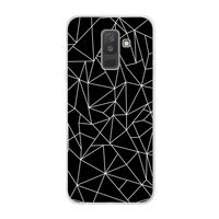 Geometrische lijnen wit: Samsung Galaxy A6 Plus (2018) Transparant Hoesje Geometrische lijnen wit: Samsung Galaxy A6 Plus (2018) Transparant Hoesje