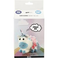 Silk Clay funny friends, unicorn, blauw, 1 doos