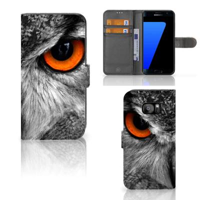Samsung Galaxy S7 Edge | Telefoonhoesje | Met pasjeshouder | Uil