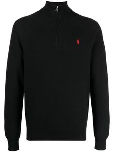 Polo Ralph Lauren pull à col montant zippé - Noir