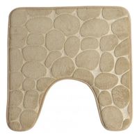 Urban Living Badkamerkleedje/wc badmat tapijt - memory foam - beige - 49 x 49 cm