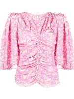 ISABEL MARANT blouse Lidiane à fronces - Rose - thumbnail