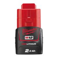 Milwaukee M12 B2 Li-Ion Accu 12V 2.0 Ah - 4932430064 Milwaukee M12 B2 Li-Ion Accu 12V 2.0 Ah - 4932430064