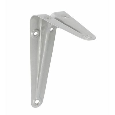 AMIG Plankdrager/planksteun van metaal - gelakt zilver - 100 x 125 mm