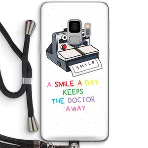 Smile: Samsung Galaxy S9 Transparant Hoesje met koord