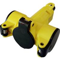 N & L 10192 3-voudige koppeling Thermoplast 230 V Geel IP20