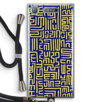 Majorelle Blue Print: Sony Xperia XZ1 Transparant Hoesje met koord