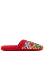 Dolce & Gabbana chaussons en éponge à imprimé Carretto Siciliano - Rouge - thumbnail