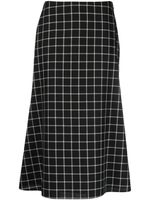 Marni jupe en laine à carreaux - Noir