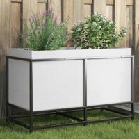 VidaXL Plantenbak 80x40x50 cm massief grenenhout wit - thumbnail