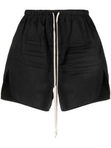 Rick Owens short en coton à lien de resserrage - Noir