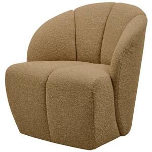 WOOOD draaifauteuil Mojo - Bouclé - Geel|Bruin Melange - 75x68x77 cm