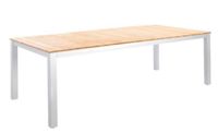 Arashi dining table 220x100cm. alu white/teak - Yoi