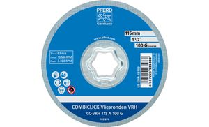 PFERD 42000052 Combiclick harde vliesschijf CC Ø 115 mm A 100 G voor fijnslijpen & finish voor haakse slijpers Diameter 115 mm