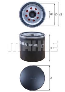 Oliefilter MAHLE, Diameter (mm)75mm, u.a. für Opel, Vauxhall, Cadillac, Chevrolet