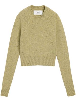 AMI Paris pull à motif Ami de Coeur brodé - Vert