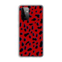 Red Leopard: Samsung Galaxy A72 Transparant Hoesje