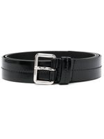 Prada ceinture en cuir à logo gravé - Noir