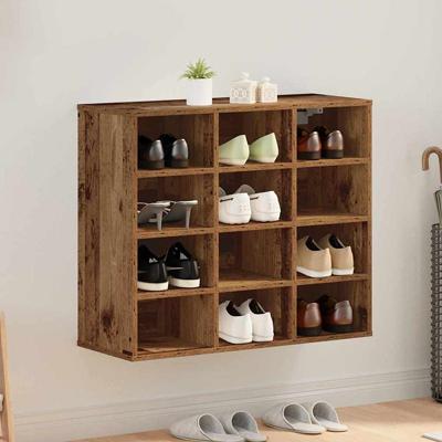 Schoenenkast met plank Oud hout 77.5 x 30 x 67 cm Bewerkt hout