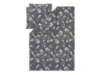 LIVARNO Satijnen dekbedovertrek 240 x 220 cm (Bloemen/grijs)