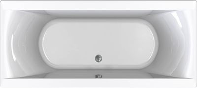 Saqu Bindo inbouwbad 2-persoons 180x80cm glans wit acryl