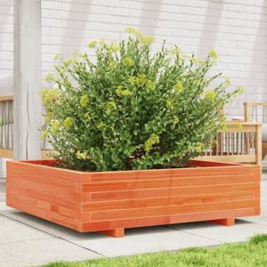 VidaXL Plantenbak 90x90x26,5 cm massief grenenhout wasbruin