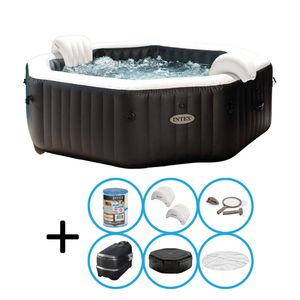 Intex - Jet & Bubble Deluxe - Jacuzzi - 218 x 71 cm - Zwart - Met onderhoudskit