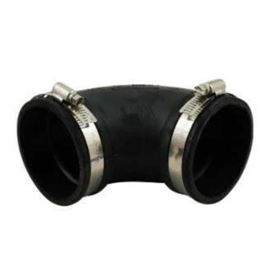 Air Aqua Flexibele Rubber Bocht 90° 75mm - Duurzaam, Weerbestendig en Eenvoudige Montage