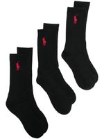 Polo Ralph Lauren lot de trois paires de chaussettes à motif Big Pony - Noir