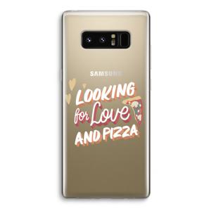 Pizza is the answer: Samsung Galaxy Note 8 Transparant Hoesje