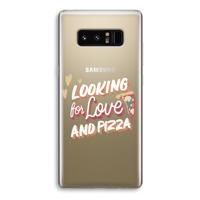 Pizza is the answer: Samsung Galaxy Note 8 Transparant Hoesje