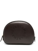 Stella McCartney cut out-logo zip-up makeup bag - Marron - thumbnail