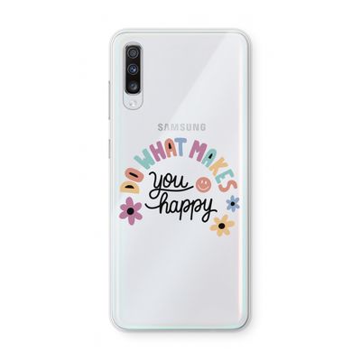 Happy days: Samsung Galaxy A70 Transparant Hoesje