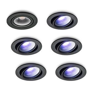 Slimme LED-inbouwspot Vivaro zwart 5W IP54 RGBWW Zigbee