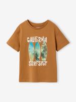 T-shirt met korte mouwen voor jongens pecannoot