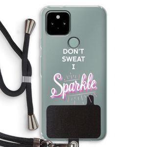 Sparkle quote: Pixel 5 Transparant Hoesje met koord