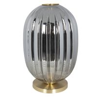 Clayre & Eef Grijze Tafellamp Ø 20*35 cm E14/max 1*40W met lamp 6LMP709G - thumbnail