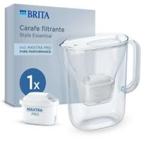 BRITA Filterkan - Essential Style Wit - 2,4L Inhoud inclusief 1,4L gefilterd water - 1 Maxtra Pro Pure Performance filter