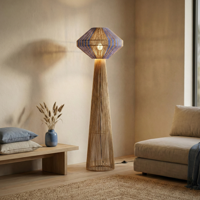 Lyora VloerlampAbby Ø 50cm bruin met blauw - 9586616