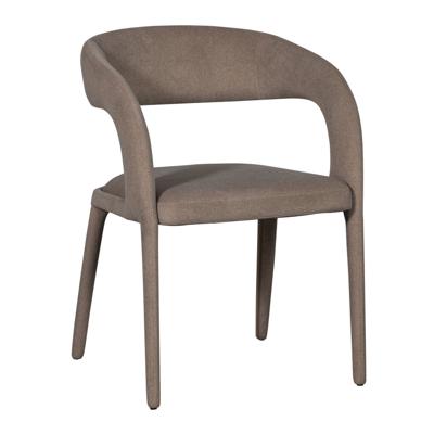 vtwonen Eetkamerstoel 'Arms' Vilt look, kleur Bruin